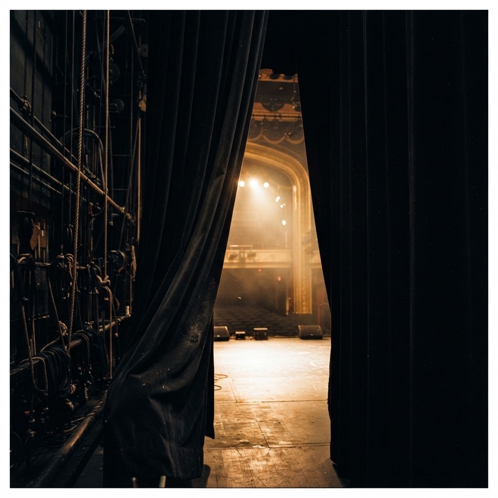 Warm, intimate stage light — the world beyond an ordinary ticket
